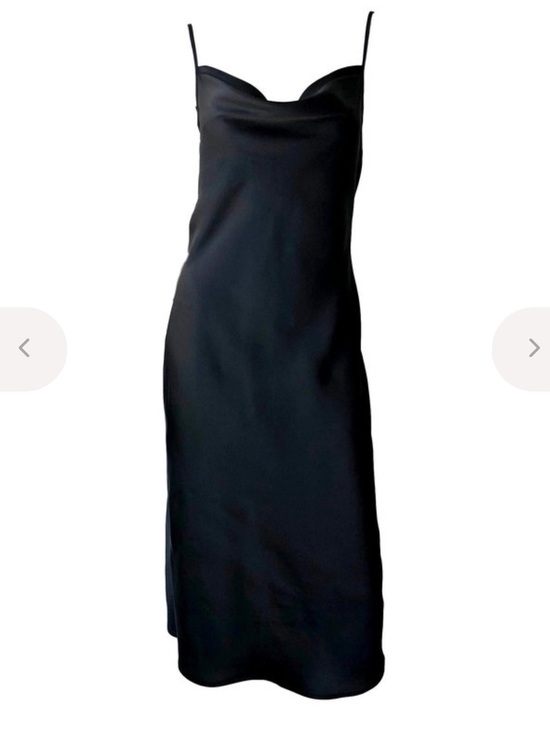 Joie Dresses & Skirts - Joie Marcenna Black Satin Slip Midi Dress in Caviar Black Size M